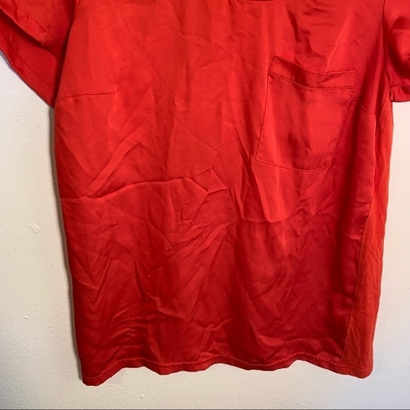 Old Navy Scoop Neck Blouse Red Mixed Media - Picture 4 of 9